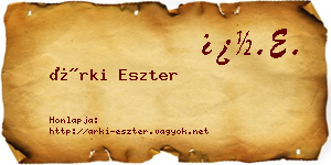 Árki Eszter névjegykártya