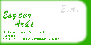eszter arki business card