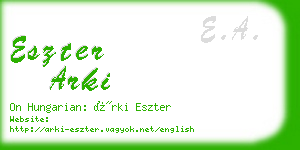 eszter arki business card